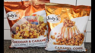 Jody’s Gourmet Popcorn Cheddar amp Caramel and Caramel Corn Recipe 53 Review [upl. by Codding234]