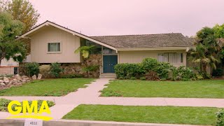 1st look at the newlyrenovated Brady Bunch house l GMA [upl. by Sirrep832]