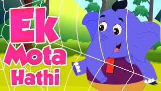 Ek Mota Hathi Jhum Ke Chala  Popular Hindi Rhymes Collection [upl. by Alemat206]