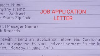 How to write job application letter sample [upl. by Nannahs]