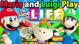 Crazy Mario Bros Mario and Luigi Play The Game of Life [upl. by Noraed]