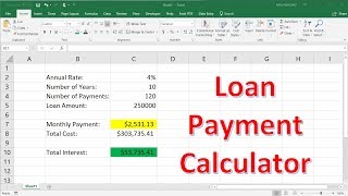 How To Calculate Loan Payments Using The PMT Function In Excel [upl. by Sihunn806]