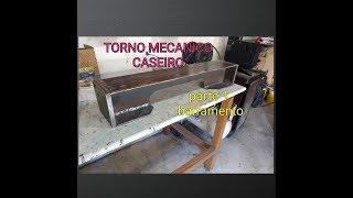 Como fazer Torno mecânico caseiro Parte 1 barramento mechanical lathe base and bus [upl. by Mas638]