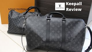 Louis Vuitton Keepall 45 vs 55 size amp quality comparison [upl. by Auguste470]