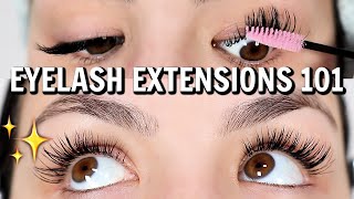 EYELASH EXTENSIONS 101  Everything You NEED To Know About Eyelash Extensions [upl. by Yakcm]