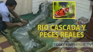 PESEBRE CON PECES RÍO Y CASCADA REALES PARTE 1 ● todoinventostv  8 shorts [upl. by Auginahs]