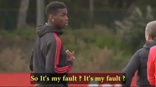 Pogba and Mourinho Argument With Subtitles [upl. by Ragse]