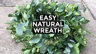 How To Make Christmas Wreath From Scratch  Easy NATURAL Christmas Wreath [upl. by Agnot]