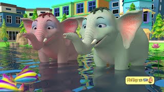 🐘 एक मोटा हाथी  Ek mota hathi  Best Hindi Nursery Rhymes  Kiddiestv Hindi [upl. by Nwahsad]