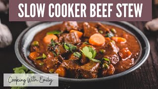 Slow Cooker Beef Stew  With Red Wine amp Herbs [upl. by Mientao]