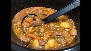 BEEF STEW IN A CROCKPOT [upl. by Ahselet989]