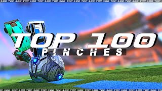 ROCKET LEAGUE TOP 100 PINCHES TRIPLE PINCH BALL GOES BRR ZOOM ZOOM 😲 [upl. by Archaimbaud]