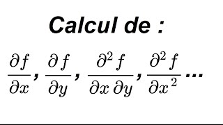 Comment calculer des dérivées partielles [upl. by Resiak]