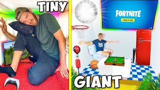 Tiny vs GIANT Overnight Gaming Forts [upl. by Lainad]