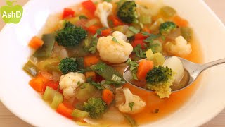 Cómo hacer SOPA DE VERDURAS Casera y Saludable SIN grasa [upl. by Kiah]