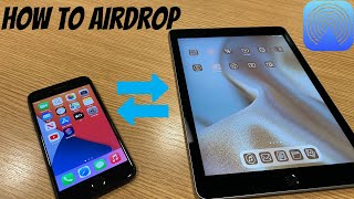 How To Use AirDrop To Send Photos amp Videos On iPad amp iPhones IOS14 2021 [upl. by Mario]