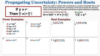 Propagating Uncertainty Powers and Roots  IB Physics [upl. by Wilkey493]