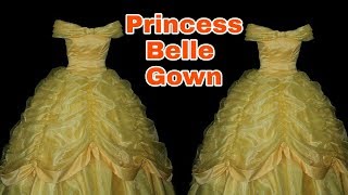 How to stitch PRINCESS BELLE GOWN Full Tutorial DIY English Narration [upl. by Iolanthe428]