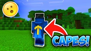 How to get CAPES in MCPE  Minecraft PE Pocket Edition [upl. by Adnahsar]