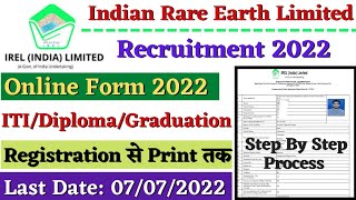 IREL Online Form 2022 Kaise Bhare How to Fill Up IREl Online Form 2022 IREL Recruitment 2022 [upl. by Eiramit218]