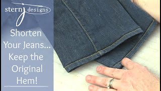 Shorten Your Jeans While Keeping Original Hem [upl. by Edelman]