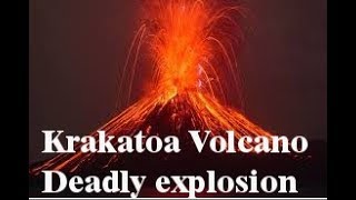 Deadly Volcano Eruption  1883 Krakatoa volcano Indonesia [upl. by Ludovico]