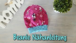 Nähanleitung für Anfänger  OHNE Schnittmuster  Beanie  Nähtinchen [upl. by Josephina]