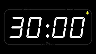 30 MINUTE  TIMER amp ALARM  Full HD  COUNTDOWN [upl. by Nettie568]