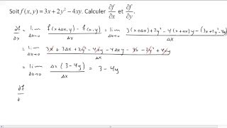 Dérivée partielle 1 [upl. by Kalmick]