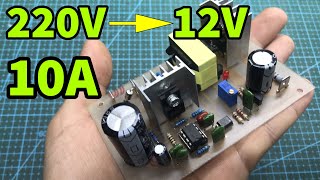 220V to 12V 10A Power Supply [upl. by Emirak42]