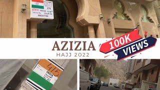 Indian Hajj 2022 Pilgrims Building location in AziziaLatest Hajj updates [upl. by Myk]