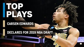 Highlights Carsen Edwards Declares for 2019 NBA Draft  Purdue  B1G Basketball [upl. by Anej263]