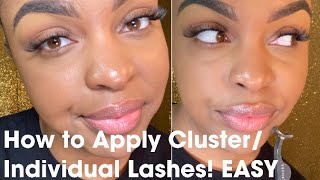 SUPER EASY IndividualCluster Lash Application Tutorial [upl. by Athal]