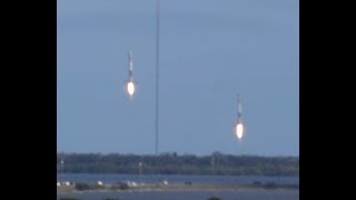 SpaceX Falcon Heavy Landing  Sound of Sonic Booms [upl. by Haram]