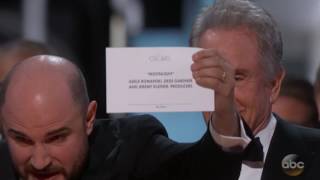 Oscars blunder Wrong film announced for Best Picture [upl. by Eilasor]