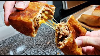 CHIMICHANGAS  Homemade Beef and Cheese Chimichangas Recipe [upl. by Gnagflow]