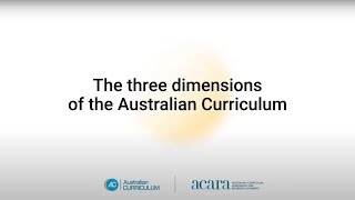 The three dimensions of the Australian Curriculum [upl. by Lynch]