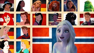 38 Disney Characters Singing in their Native Language [upl. by Bokaj]