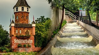 Hillside Tube Chute  Strange River Water Slide at Schlitterbahn New Braunfels [upl. by Consuelo]