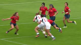 HIGHLIGHTS USA beat Spain 43  0 at the Womens Rugby World Cup [upl. by Sleinad]