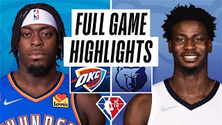 THUNDER at GRIZZLIES  FULL GAME HIGHLIGHTS  December 2 2021 [upl. by Anelej727]