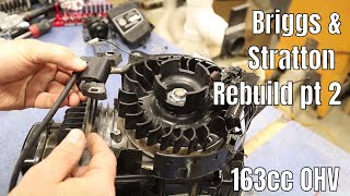 Briggs and Stratton 163 cc OHV small engine rebuild part 2 [upl. by Aymer253]