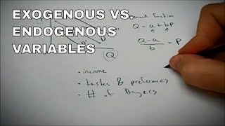 The difference between endogenous and exogenous varaibles [upl. by Banna]