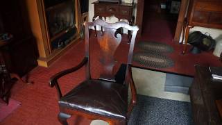 Antique Furniture Queen Anne Chair Circa 1750 [upl. by Yessydo]