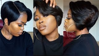 DIY 27 Piece amp A Lace Frontal Tapered Bob Wig [upl. by Notkcorb]