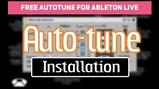 How to  Ableton Live Suite Autotune Plugin Installation [upl. by Yrogiarc]