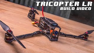 TRICOPTER LR  Long Range FPV 1h Flight time Foldable multirotor  Build Video [upl. by Sral63]