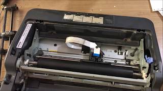 Dot matrix Printhead cleaning Epson LX 350 cleaning printer and test [upl. by Kcirddec]