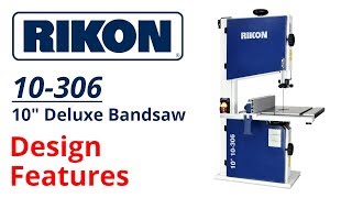 RIKON Model 10306 10″ Deluxe Bandsaw Features [upl. by Idelson]