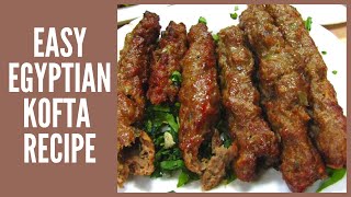 Egyptian Beef Kofta Recipe  Kabobs  MeatballsAuthentic [upl. by Odnomra]